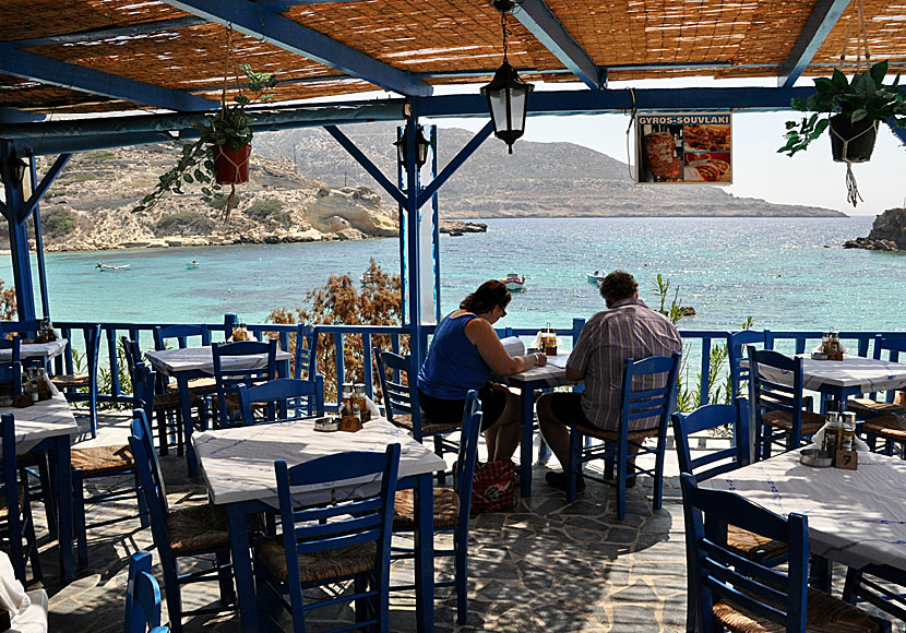 Restaurant Blue Sea in Lefkos. Karpathos-