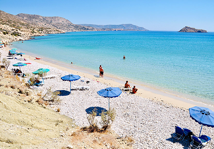 The best beaches on Karpathos. Damatria beach.