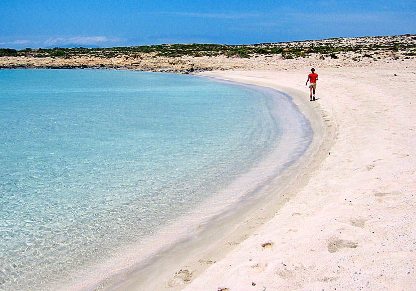 Diakofti beach on Karpathos is like Elafonissi beach on Crete. The same pink beach and sand.