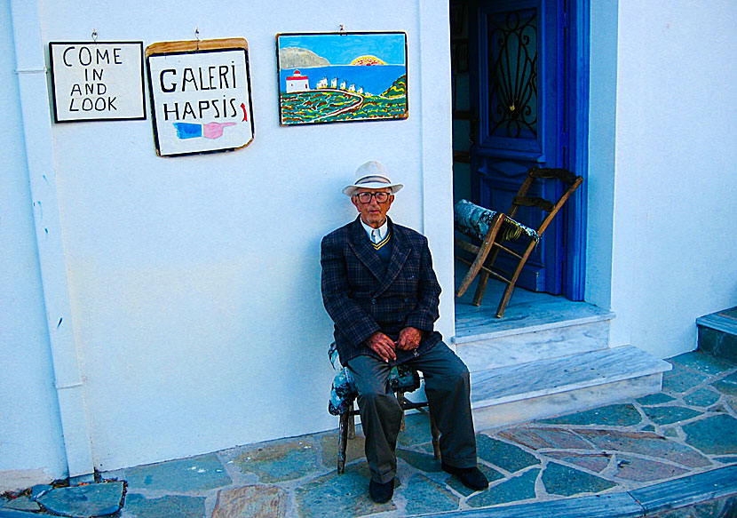 The artist Giannis Hapsis from the village of Othos on Karpathos.