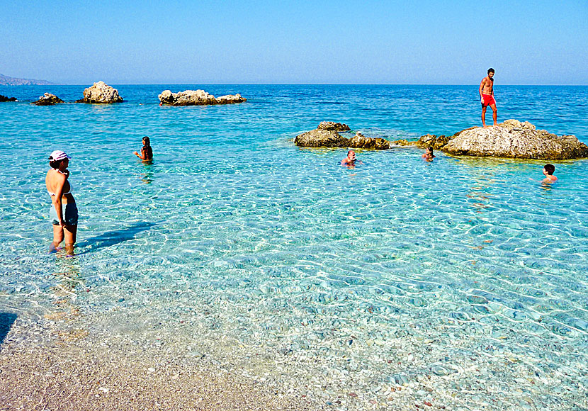 Apella beach in Karpathos is perfect for those who like to snorkel.