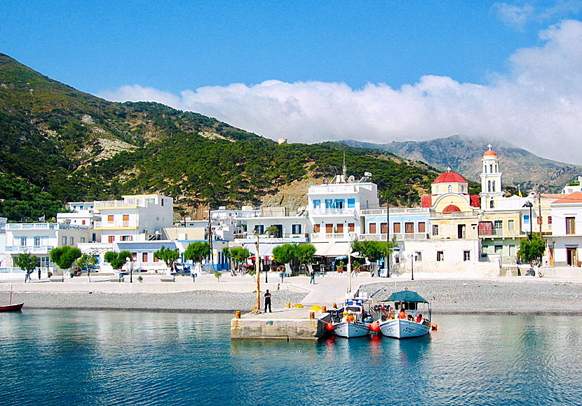 The port of Diafani on Karpathos.