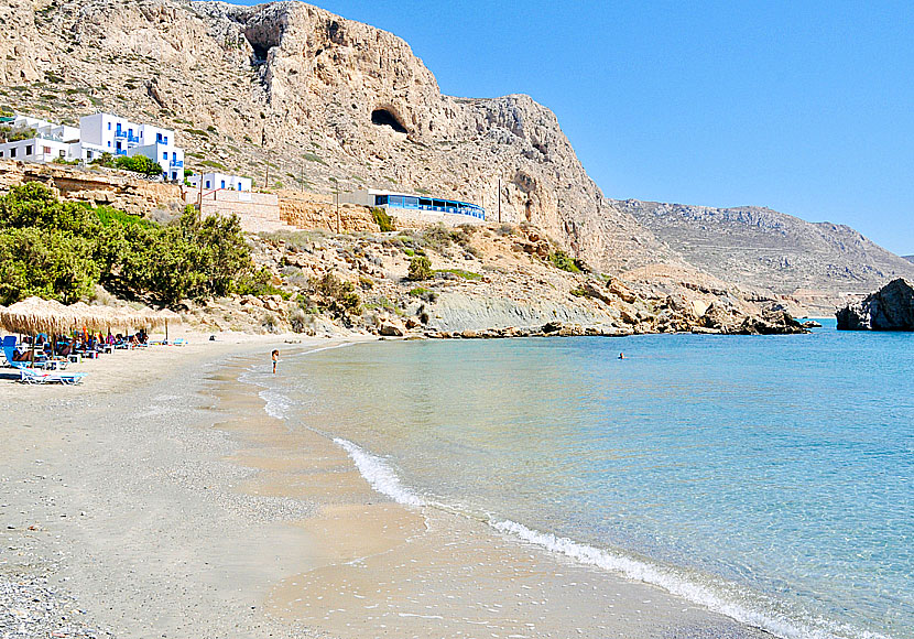 Finiki beach on Karpathos in Greece.