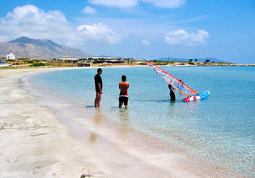 Kite and windsurfing beach Makris Gialos near Karpathos airport.