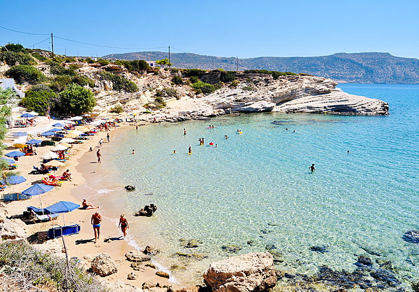 The best beaches on Karpathos. Mikri Amopi beach.