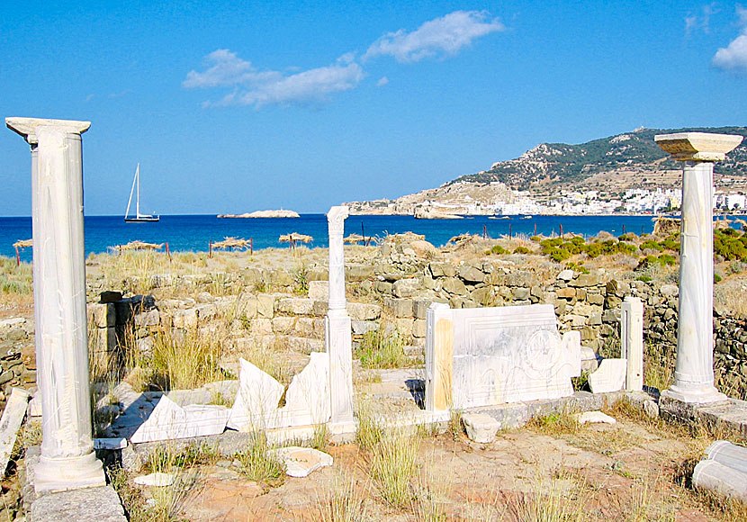 Ancient Potideon and the church of Agia Fotini in Pigadia on Karpathos.