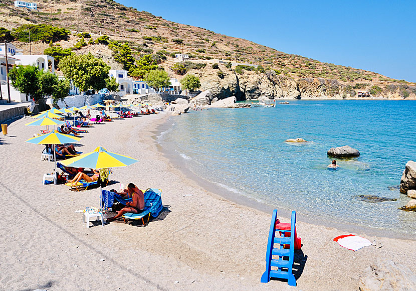 Agios Nikolaos beach below Spoa on Karpathos.