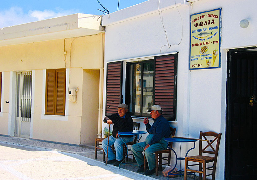 Taverna Folia in Spoa on Karpathos in the Dodecanese.