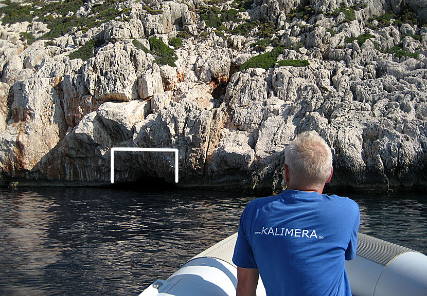 The entrance to the Blue Cave on Kastellorizo.