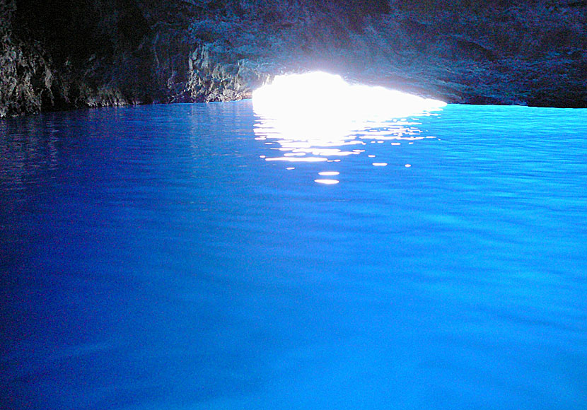 Blue Cave on Kastellorizo in Greece.