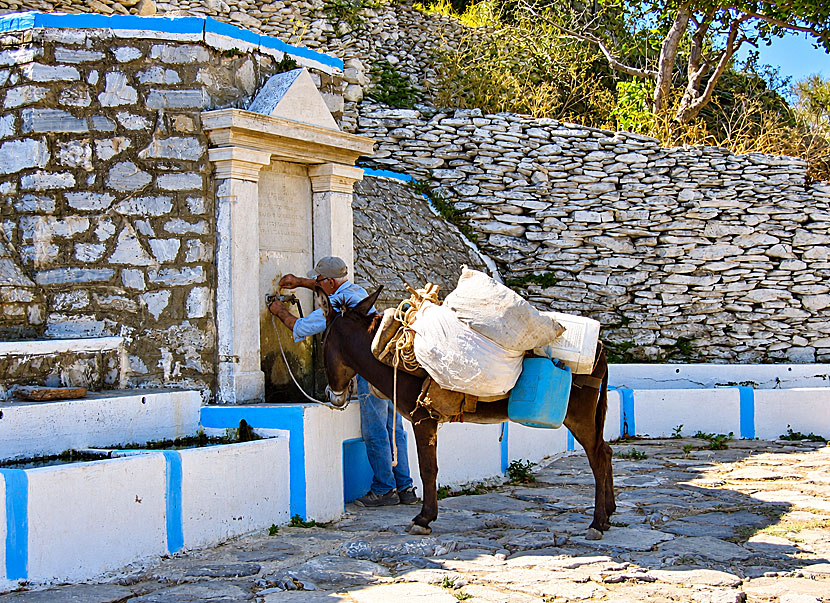 The Spring of Benjamin, located past The Laughing Lion on Kea in the Cyclades.
