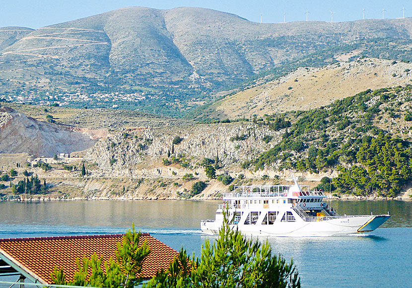 Ferry that runs between Argostoli and Lixouri in Kefalonia.