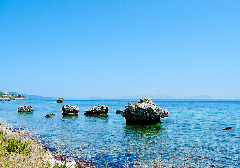 Snorkeling on Kefalonia in Greece.