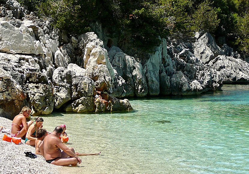 Antisamos beach on Kefalonia in Greece is suitable for those who like to snorkel.