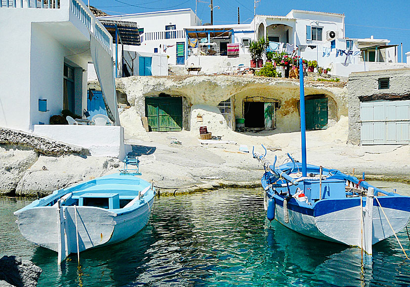 The small fishing village of Goupa on Kimolos in Greece.