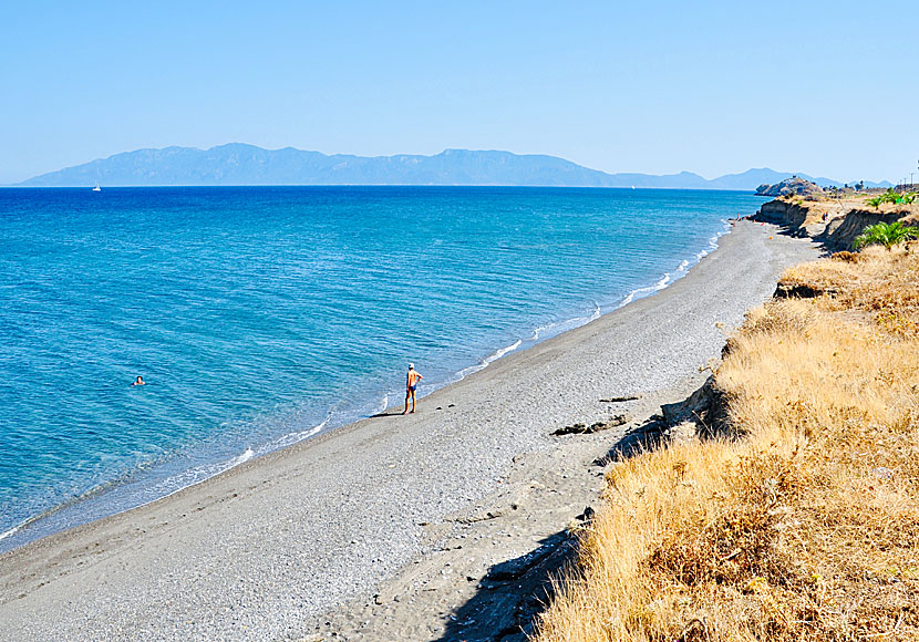 Agios Fokas is the least developed sandy beach in Kos.