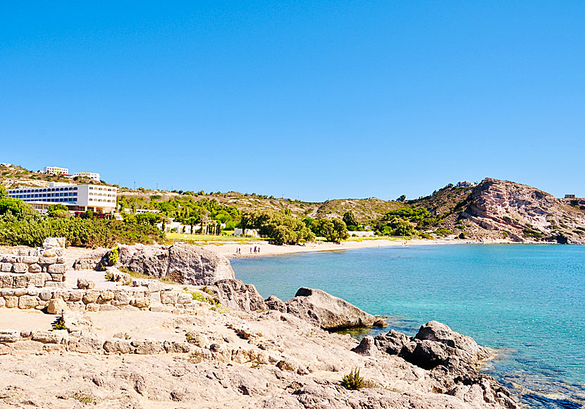 The best beaches on Kos. Agios Stefanos beach.