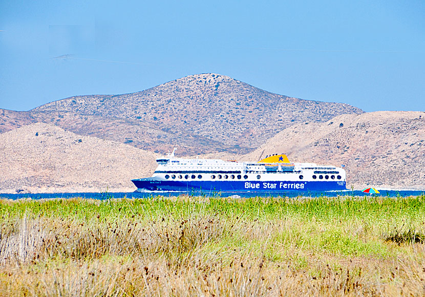 Boats from Kos to the island of Pserimos in the Dodecanese.