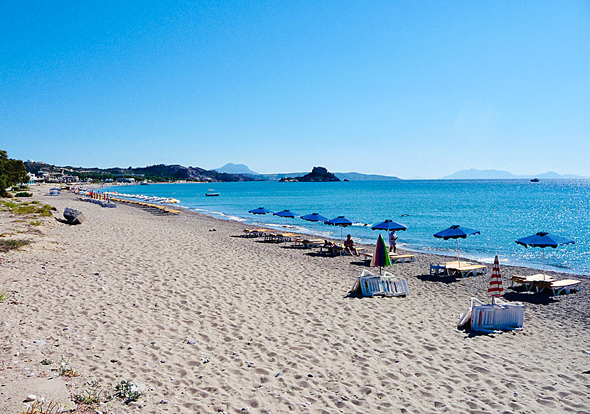 Kamari and Kefalos beach in Kos.