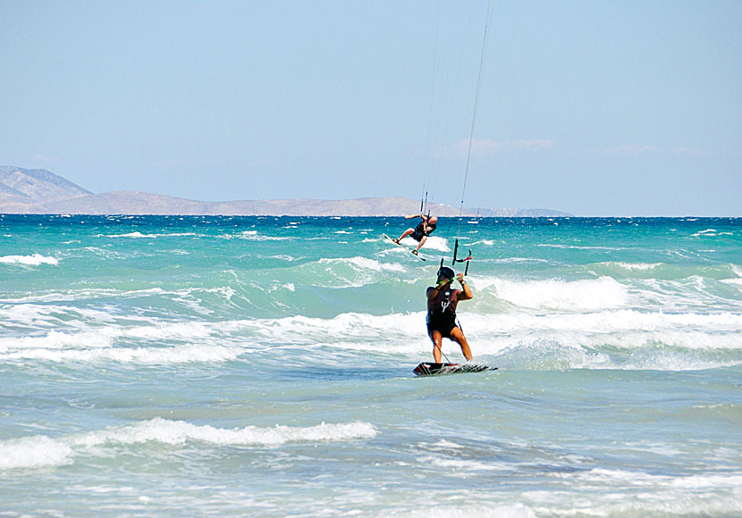 Kitesurfing on Kos in Greece.