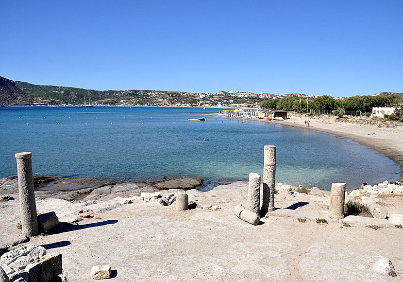The best beaches on Kos. Agios Stefanos beach.