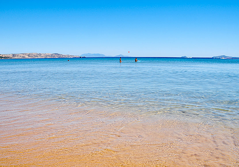 The water and sand at Paradise beach on Kos are perfect for small children.