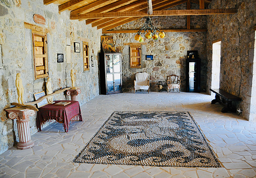 Inside one of the houses in Hippocrates Garden on Kos.