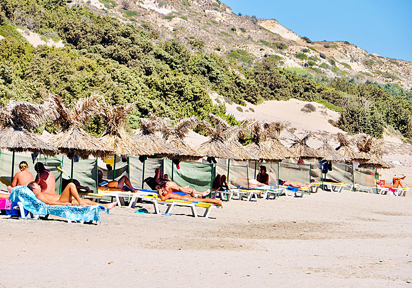 The nudist beach Exotic beach in Kos.