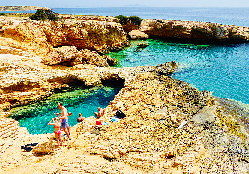 Swim and snorkel in the Devil's Eye lagoon at Koufonissi.