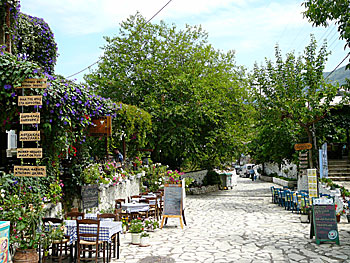The village Agios Nikitas on Lefkada.
