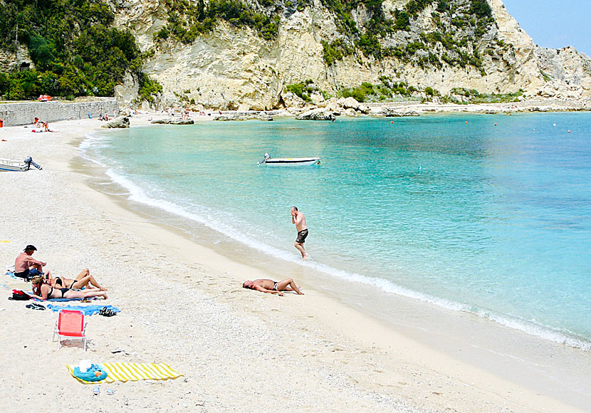 The nice beach in Agios Nikitas on Lefkada.