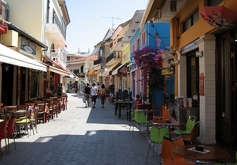 Pedestrian street in Lefkada Town.