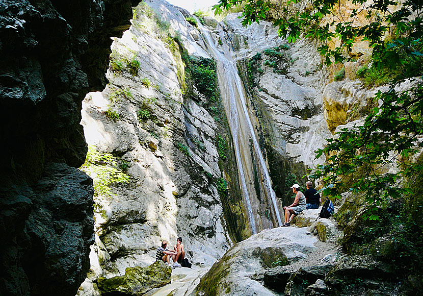 The waterfall northwest of Nidri on Lefkada