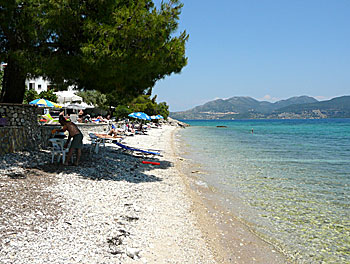 Ligia beach on Lefkada.