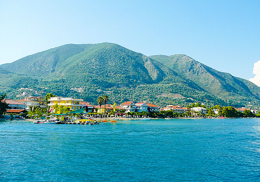 Hotels near the beach in Nidri on Lefkada.