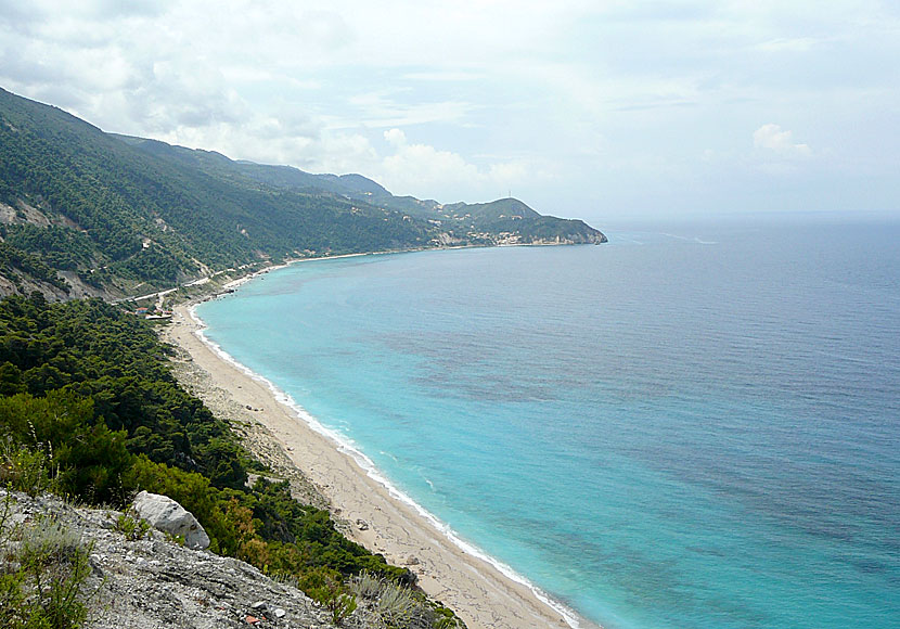 Pefkoulia beach is one of Lefkada's least exploited sandy beaches.