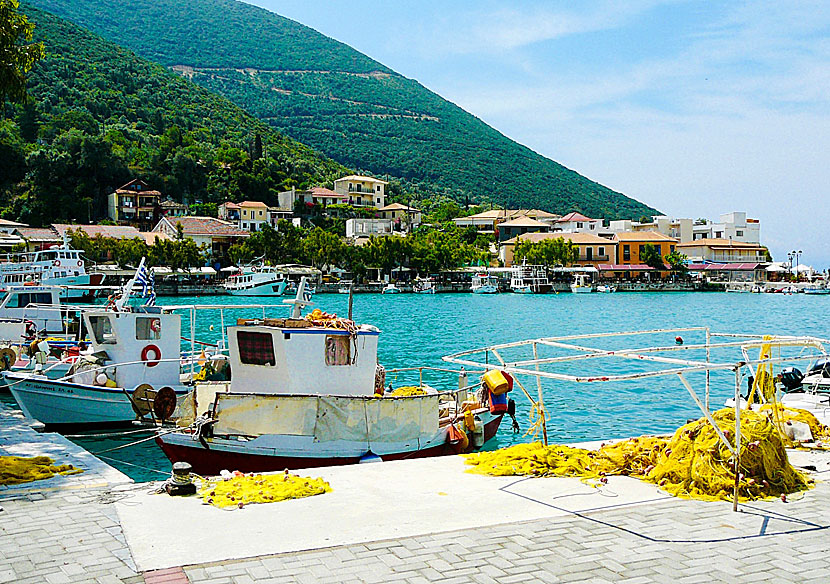 The fishing port in Vasiliki.