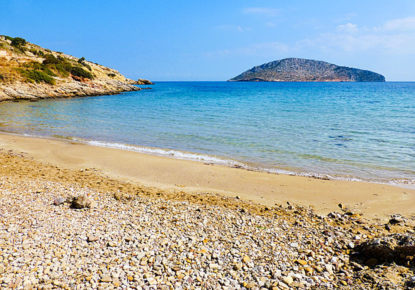 Agia Kioura beach in Leros.