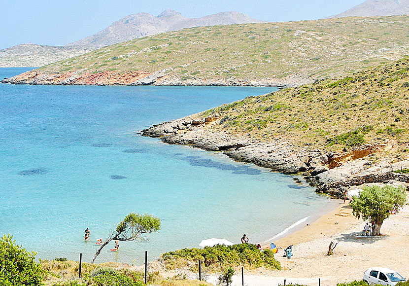 The best beaches on Leros. Agia Kioura beach.