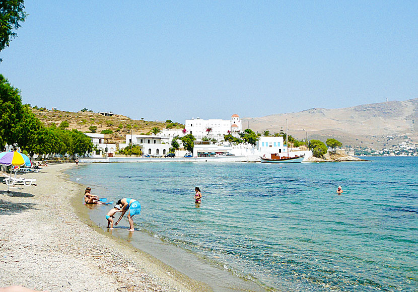 The best beaches on Leros. Krithoni beach.
