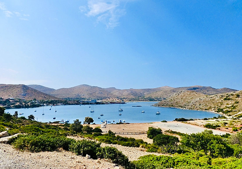 The beautiful Partheni Bay on northern Leros is a popular overnight port for sailors.