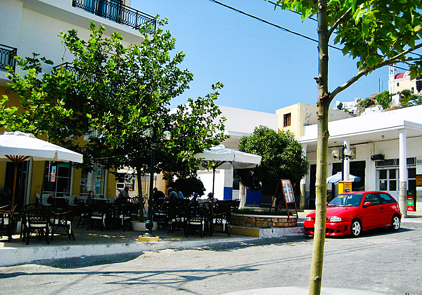 The square in Platanos. Leros.