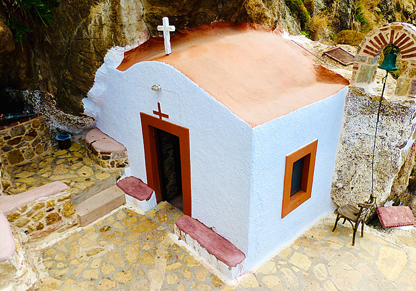 Panagia Kavouradena on Leros in the Dodecanese is one of the smallest churches in Greece.