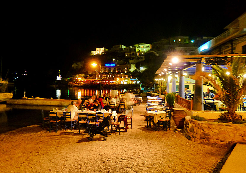 The restaurants in Panteli on Leros are literally on the beach.