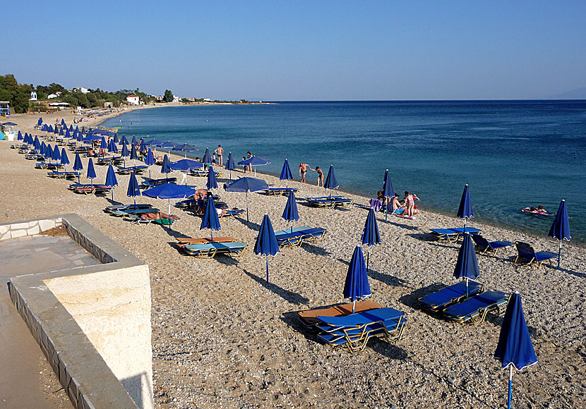 Agios Isidoros beach close to Plomari in Lesvos.