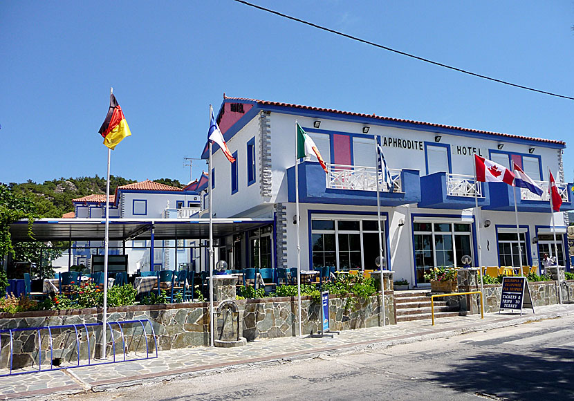 Aphrodite Hotel is a very good hotel on Vatera beach in Lesvos.