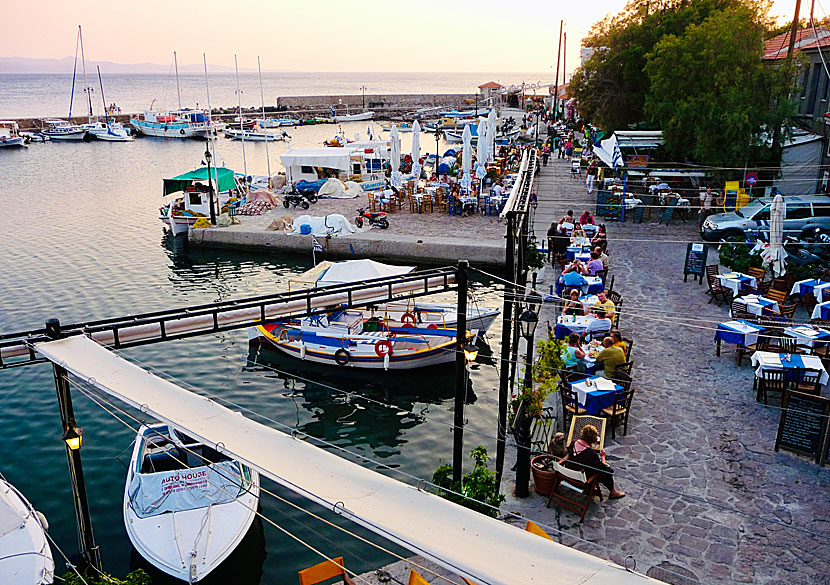 In the incomparably cozy fishing port of Molyvos, there are many good restaurants.