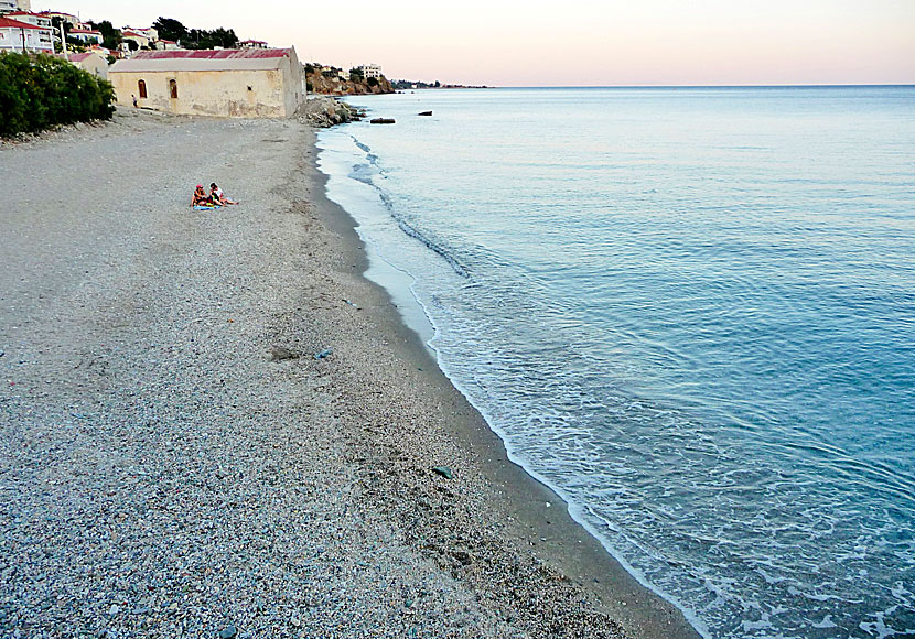 One of the beaches in Plomari.