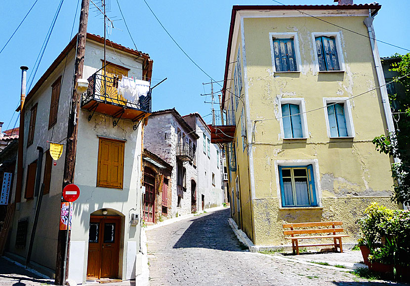 The village of Agiassos on Lesvos in Greece.