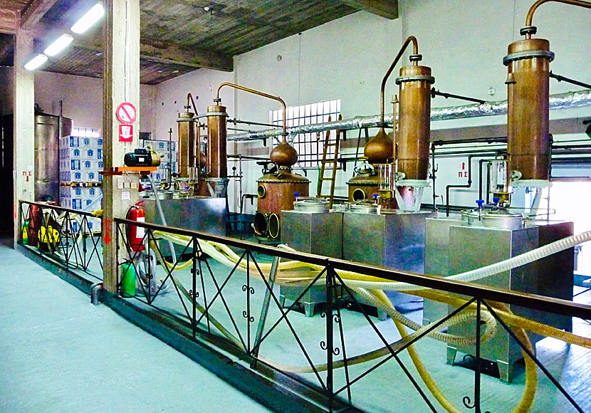 The museum in the Barbayianni ouzo distillery in Plomari and Agios Isidoros on Lesvos in Greece.